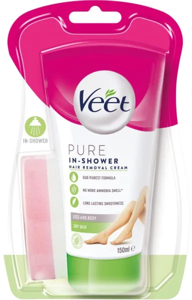 Veet In Shower Hårfjerningskrem 150 ml - Tørr hud